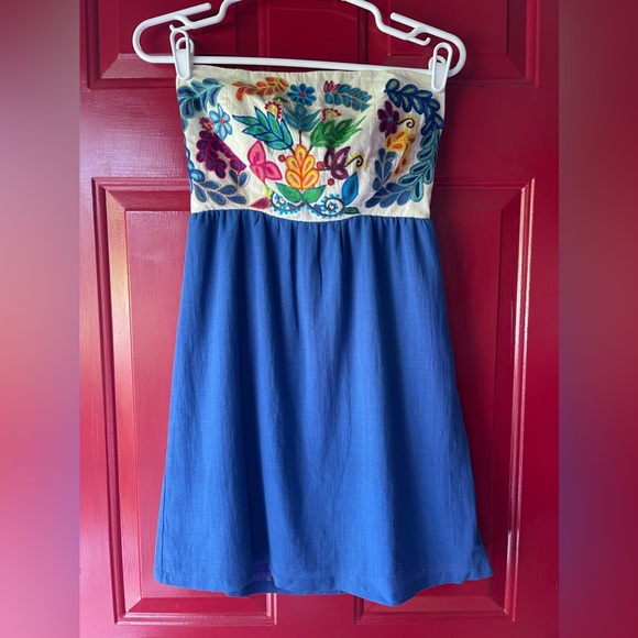 Judith March Strapless Embroidered Dress - Picture 1 of 4